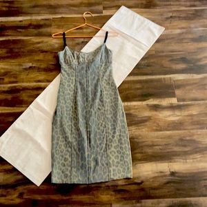 Leopard print body con dress